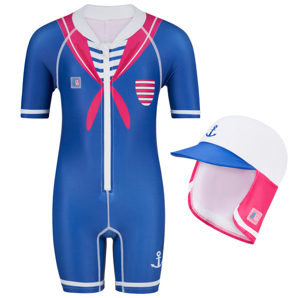 Kid / Baby Swimming Costume & Swimsuit UPF50+ with Hat Sailor Juicy