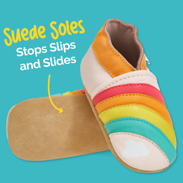 Rainbow Soft Leather Baby Shoes