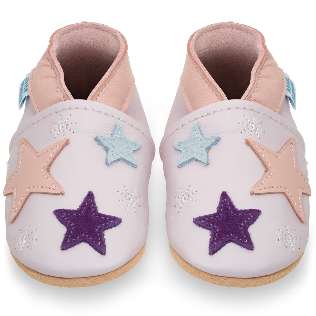 Baby Shoes Purple Stars