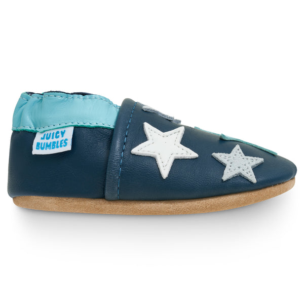 Baby Shoes Blue Stars