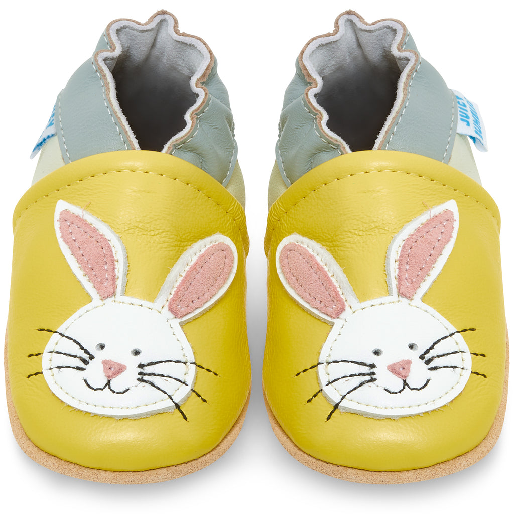 Soft Leather Baby Shoes Elasticated Ankle Bunny – Juicy Bumbles