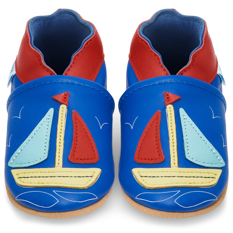 Sailing Boat Soft Leather Baby Shoes