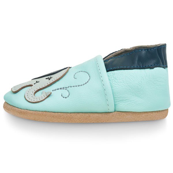 Blue Elephant Soft Leather Baby Shoes