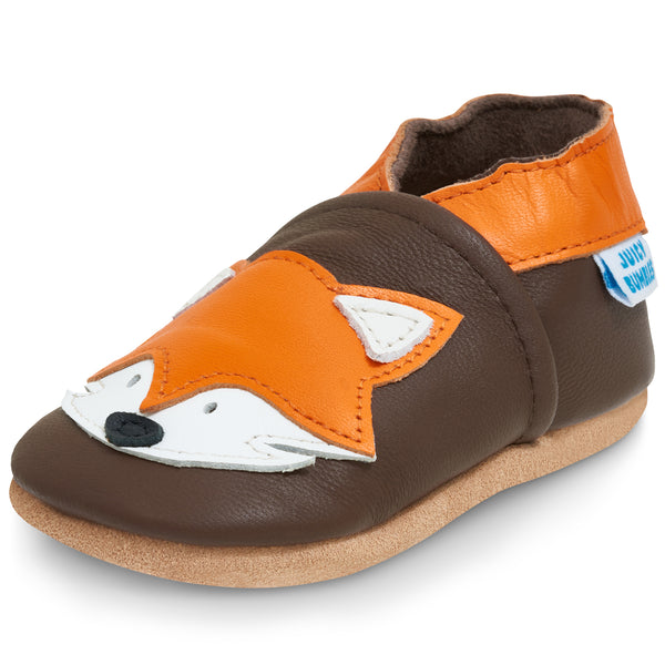 Brown Fox Soft Leather Baby Shoes