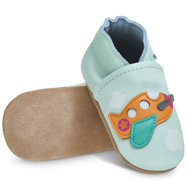 Airplane Soft Leather Baby Shoes