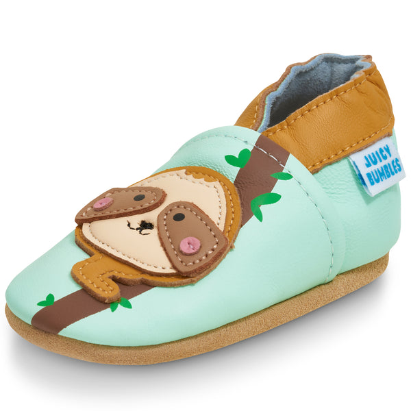 Sloth Soft Leather Baby Shoes