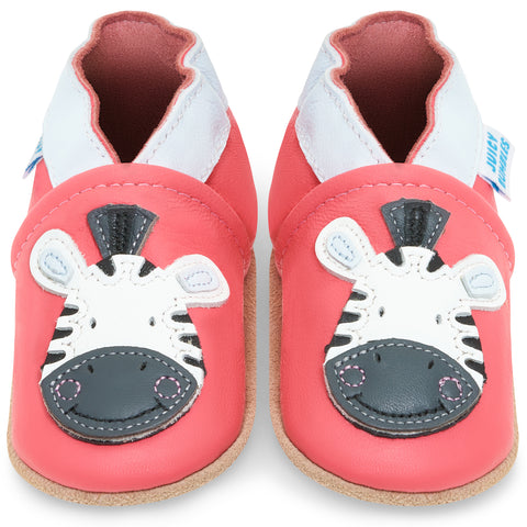 Zebra Soft Leather Baby Shoes